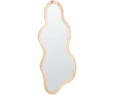 Beliani Sieninis veidrodis MONTVALEN, 59 × 150 cm, paulovnijos mediena, šviesiai rudas