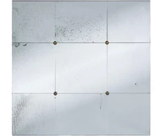 Beliani Sieninis veidrodis RIMONT 80 cm 80 cm stiklas juodas