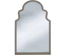 Beliani Sieninis veidrodis TILLAC 60 cm 90 cm Paulovnijos mediena smėlio spalvos