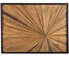 Beliani Sienų dekoracija MERIDA, 60 cm, tikmedžio mediena, ruda