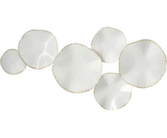 Beliani Sienų dekoracija NEODYNIUM 47 cm metalinė balta