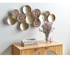 Beliani Sienų dekoracija THALLIUM metalinė 45 cm auksinė