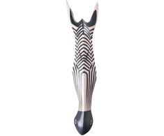 Beliani Sienų dekoracija Zebra GBOKO, mango mediena, 80 cm, juoda/balta