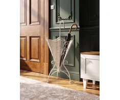 Beliani Skėčių stovas GOUVILLE metalinis, sendinto balto atspalvio