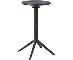 Beliani Sodo baro stalas LEGRENA 60 cm 60 cm juodas