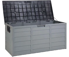 Beliani Sodo dėžė LOCARNO 112 cm 50 cm pilka