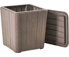 Beliani Sodo dėžė SARANDI 40 cm 40 cm smėlio spalvos