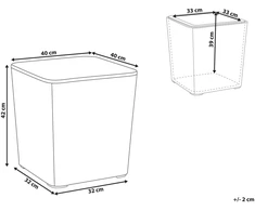 Beliani Sodo dėžė SARANDI 40 cm 40 cm smėlio spalvos