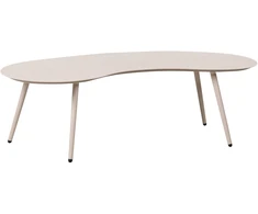 Beliani Sodo kavos staliukas PARORI 65 cm 130 cm metalinis smėlio spalvos