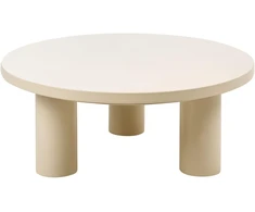 Beliani Sodo kavos staliukas VIPITENO 80 cm, metalinis, smėlio spalvos