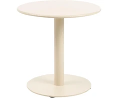 Beliani Sodo kavos staliukas VITTUONE 50 cm 50 cm metalinis smėlio spalvos