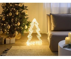 Beliani Sodo LED dekoracija AKERAN Kalėdų eglutė 60 cm sidabrinė