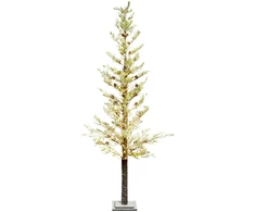 Beliani Sodo LED dekoracija GRENIVIK Eglutė 245 cm Balta