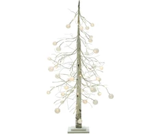 Beliani Sodo LED dekoracija HOLAR Eglutė 122 cm Balta