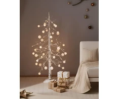 Beliani Sodo LED dekoracija HOLAR Eglutė 122 cm Balta