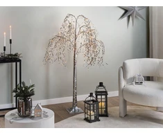 Beliani Sodo LED dekoracija NILLAKA Medelis 145 cm Sidabrinis
