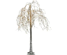 Beliani Sodo LED dekoracija NILLAKA Medelis 145 cm Sidabrinis