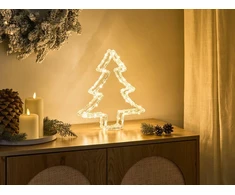 Beliani Sodo LED dekoracija OLBOAN Eglutė 34 cm Balta