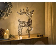 Beliani Sodo LED dekoracija RAVSJON Elnias 58 cm juoda