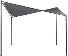 Beliani Sodo pavėsinė AVENTINE metalinė 300 cm 300 cm tamsiai pilka