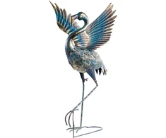 Beliani Sodo skulptūra KALIBO Flamingo Mėlyna
