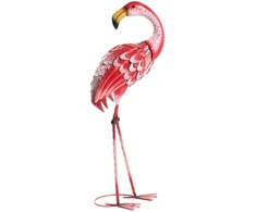 Beliani Sodo skulptūra PALAWAN Flamingas Rožinė