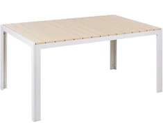 Beliani Sodo stalas 6 asmenims COMO 150 cm 90 cm smėlio spalvos