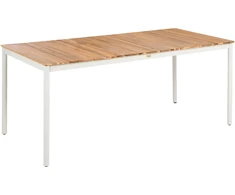 Beliani Sodo stalas 6 asmenims GIOVINAZZO, 180 × 90 cm, akacijos mediena, rudas