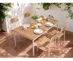 Beliani Sodo stalas 6 žmonėms CORRICELLA 180 × 90 cm, akacijos mediena, rudas