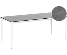 Beliani Sodo stalas SOVARETO 180 cm 90 cm akmens imitacija tamsiai pilkas