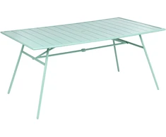 Beliani Sodo stalas TERENZO 160 cm 90 cm metalinis mėtų spalvos