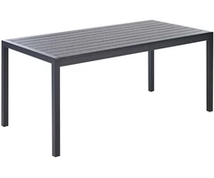 Beliani Sodo stalas VERNIO 180 cm 90 cm metalinis juodas