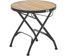 Beliani Sodo staliukas LASCARI 45 cm 45 cm Akacijos mediena Šviesiai rudas