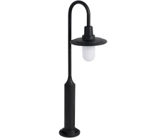 Beliani Sodo stulpas LED ABEDES juodas