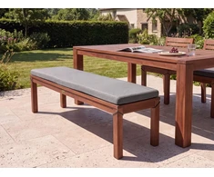 Beliani Sodo suolas su pagalve „TUSCANIA“ 160 cm, eukalipto mediena, pilkas
