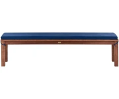 Beliani Sodo suolas su pagalvėle MONSANO, 170 cm, eukalipto mediena, mėlynas