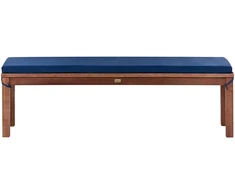 Beliani Sodo suolas su pagalvėle TUSCANIA, 160 cm, eukalipto mediena, mėlynas