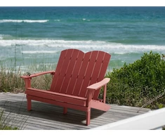 Beliani Sodo suoliukas ADIRONDACK 125 cm raudonas