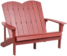 Beliani Sodo suoliukas ADIRONDACK 125 cm raudonas