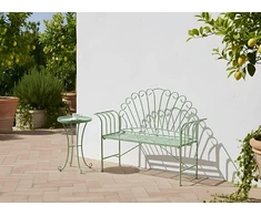 Beliani Sodo suoliukas CAVINIA, 125 cm, metalinis, žalias