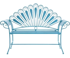 Beliani Sodo suoliukas PAVIA, 146 cm, metalinis, mėlynas