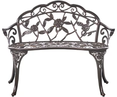 Beliani Sodo suoliukas PIURA 88 cm metalinis tamsiai rudas