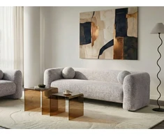 Beliani Sofa LEIREN smėlio spalvos