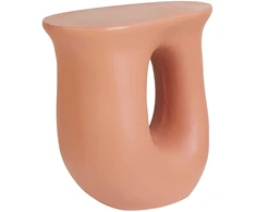 Beliani Šoninis staliukas IDRO 42 cm 28 cm oranžinis
