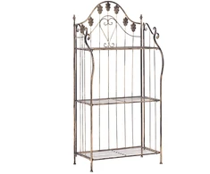 Beliani Stovas VISANO metalinis 123 cm 59 cm juodas