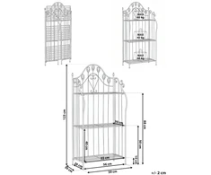 Beliani Stovas VISANO metalinis 123 cm 59 cm juodas