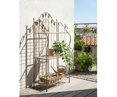 Beliani Stovas VISANO metalinis 123 cm 59 cm juodas