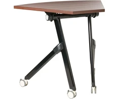 Beliani Sudedamas kampinis darbo stalas BENDI tamsiai ruda 90 cm 64 cm