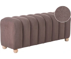 Beliani Tapetuotas suoliukas IDYLLWILD Boucle rudas