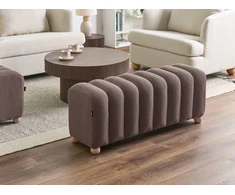 Beliani Tapetuotas suoliukas IDYLLWILD Boucle rudas